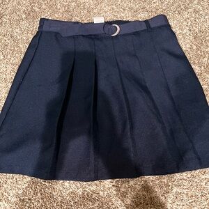 Wonder Nation Blue Pleated A-Line Uniform Skirt